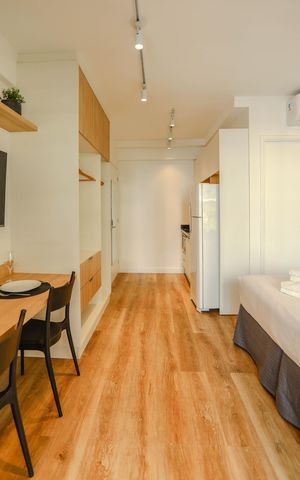 Apartamento à venda com 24m², 1 quarto e sem vaga Apartamento à venda com 24m², 1 quarto e sem vagaSala / Quarto