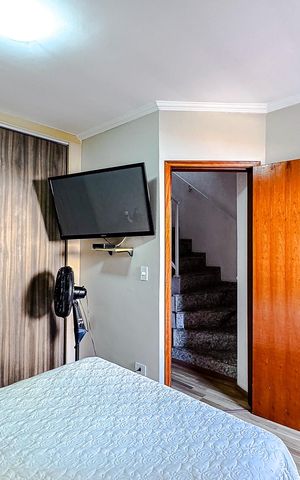 Casa de condomínio à venda com 155m², 3 quartos e 2 vagas Casa de condomínio à venda com 155m², 3 quartos e 2 vagasQuarto 1 - Suíte