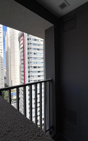 Studio para alugar com 27m², 1 quarto e sem vaga Studio para alugar com 27m², 1 quarto e sem vagaVaranda