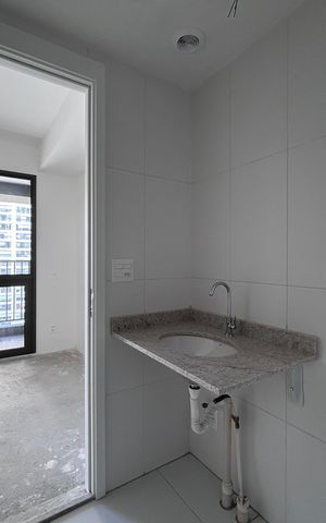 Studio para alugar com 27m², 1 quarto e sem vaga Studio para alugar com 27m², 1 quarto e sem vagaBanheiro