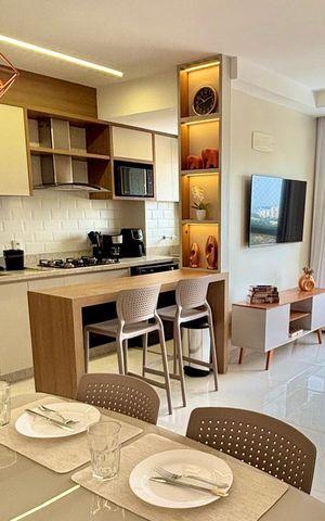 Apartamento para alugar com 73m², 3 quartos e 2 vagas Apartamento para alugar com 73m², 3 quartos e 2 vagasSala de jantar