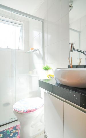 Apartamento para alugar com 85m², 2 quartos e 1 vagaBanheiro da suíte