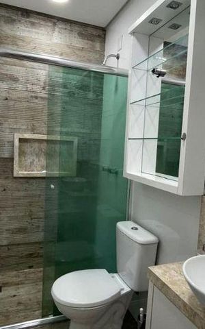 Casa de condomínio para alugar com 180m², 2 quartos e 2 vagas Casa de condomínio para alugar com 180m², 2 quartos e 2 vagasBanheiro 1