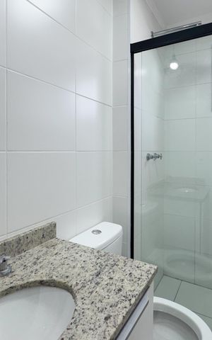 Apartamento para alugar com 60m², 2 quartos e 1 vagaBanheiro - Suíte 