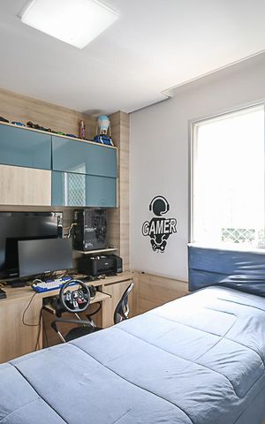 Apartamento à venda com 90m², 3 quartos e 2 vagas Apartamento à venda com 90m², 3 quartos e 2 vagasQuarto 1