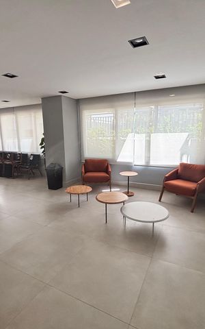 Studio para alugar com 43m², 2 quartos e sem vagaÁrea comum - Salão de festas