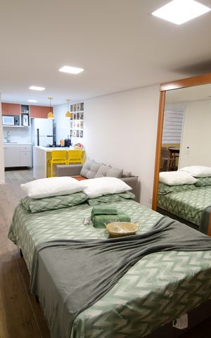 Studio para alugar com 40m², 1 quarto e 1 vagaQuarto