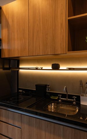 Studio à venda com 28m², 1 quarto e sem vaga Studio à venda com 28m², 1 quarto e sem vagaCozinha