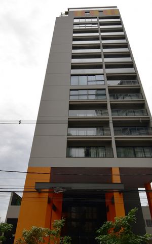 Studio à venda com 40m², 1 quarto e 1 vagaFachada do Prédio
