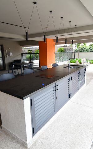 Studio à venda com 40m², 1 quarto e 1 vagaÁrea comum - Churrasqueira