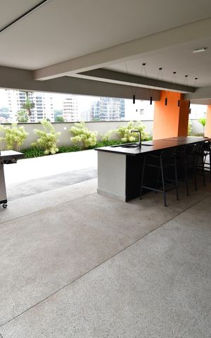 Studio à venda com 40m², 1 quarto e 1 vagaÁrea comum - Churrasqueira
