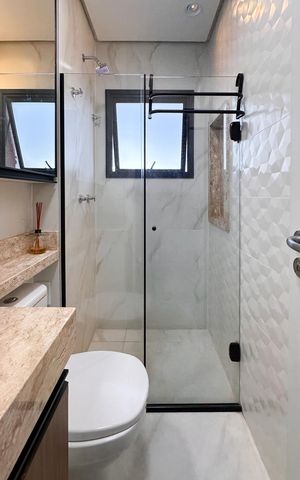 Apartamento à venda com 58m², 2 quartos e 2 vagas Apartamento à venda com 58m², 2 quartos e 2 vagasBanheiro Social