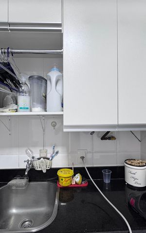 Apartamento à venda com 87m², 2 quartos e 2 vagas Apartamento à venda com 87m², 2 quartos e 2 vagasCozinha e Área de Serviço