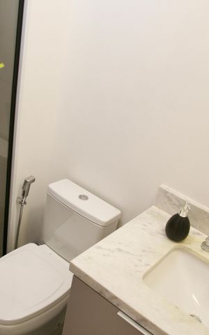Studio para alugar com 33m², 1 quarto e sem vaga Studio para alugar com 33m², 1 quarto e sem vagaBanheiro