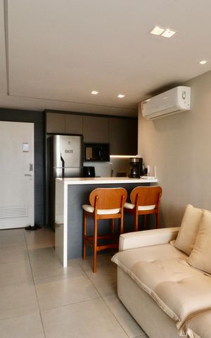 Apartamento para alugar com 56m², 1 quarto e 1 vaga Apartamento para alugar com 56m², 1 quarto e 1 vagaSala