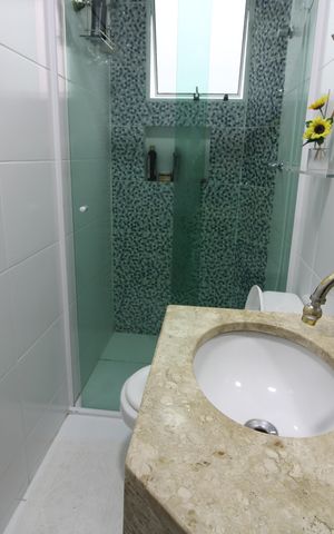Casa de condomínio à venda com 120m², 3 quartos e 2 vagasBanheiro Social