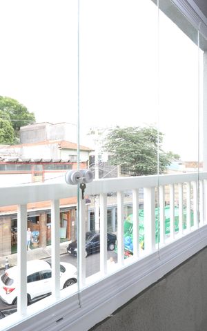 Apartamento à venda com 36m², 2 quartos e sem vagaVaranda quarto 1