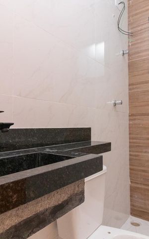 Casa à venda com 85m², 2 quartos e 1 vagaBanheiro da Suíte 1