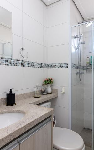 Apartamento à venda com 83m², 3 quartos e 2 vagasBanheiro da Suíte