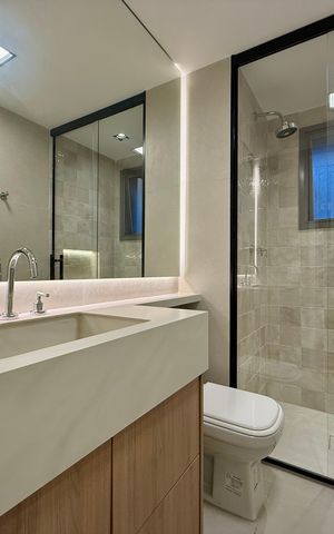 Apartamento à venda com 125m², 3 quartos e 2 vagas Apartamento à venda com 125m², 3 quartos e 2 vagasBanheiro Suíte 1