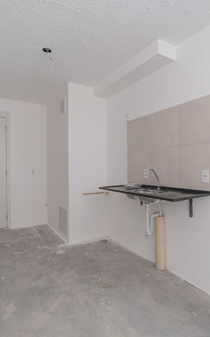 Apartamento à venda com 25m², 1 quarto e sem vaga Apartamento à venda com 25m², 1 quarto e sem vagaSala/Cozinha e Área de Serviço