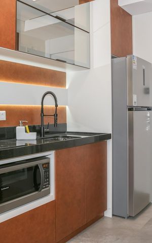 Studio para alugar com 34m², 1 quarto e sem vaga Studio para alugar com 34m², 1 quarto e sem vagaCozinha