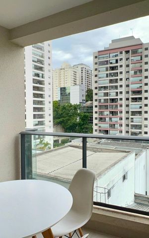 Studio à venda com 27m², 1 quarto e sem vagaVaranda