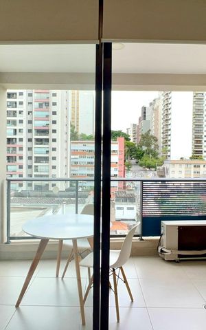 Studio à venda com 27m², 1 quarto e sem vagaVaranda