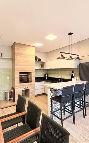 Casa de condomínio à venda com 329m², 3 quartos e 3 vagasQuintal com área gourmet - churrasqueira