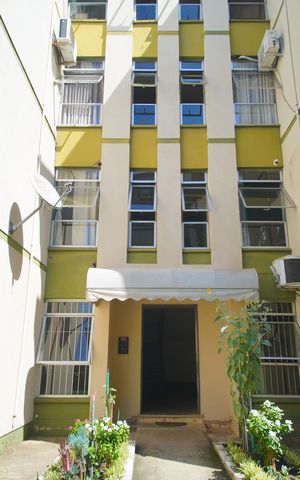 Apartamento à venda com 49m², 2 quartos e 1 vagaFachada do bloco