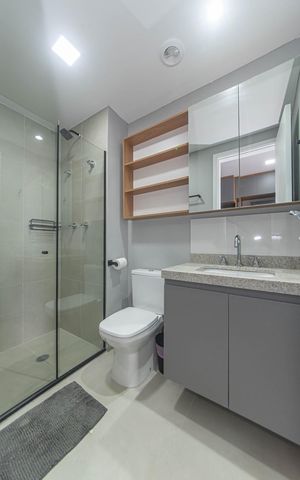 Studio para alugar com 23m², 1 quarto e sem vaga Studio para alugar com 23m², 1 quarto e sem vagaBanheiro