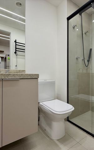 Apartamento à venda com 25m², 1 quarto e sem vaga Apartamento à venda com 25m², 1 quarto e sem vagaBanheiro social