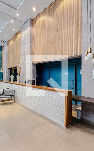 Studio para alugar com 27m², 1 quarto e sem vaga Studio para alugar com 27m², 1 quarto e sem vagaHall de entrada
