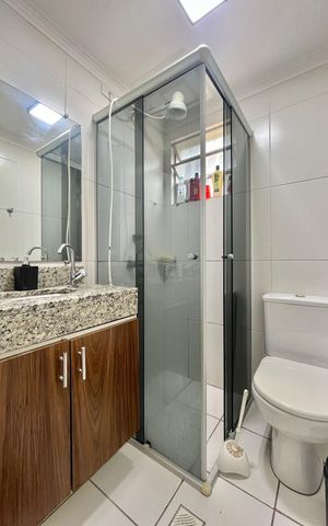 Apartamento à venda com 45m², 1 quarto e 1 vaga Apartamento à venda com 45m², 1 quarto e 1 vagaBanheiro da Suíte
