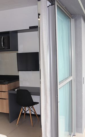 Studio à venda com 24m², 1 quarto e sem vagaVaranda
