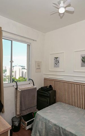 Apartamento à venda com 44m², 2 quartos e 1 vagaQuarto 2