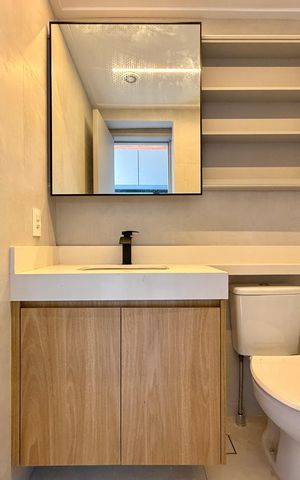 Studio para alugar com 29m², 1 quarto e sem vaga Studio para alugar com 29m², 1 quarto e sem vagaBanheiro