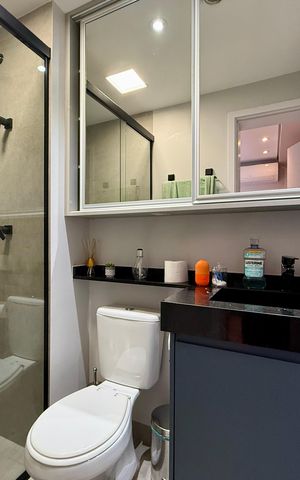 Apartamento à venda com 120m², 3 quartos e 2 vagas Apartamento à venda com 120m², 3 quartos e 2 vagasBanheiro Suíte 1