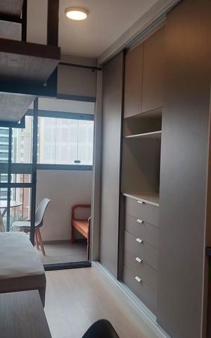 Studio à venda com 25m², 1 quarto e sem vaga Studio à venda com 25m², 1 quarto e sem vagaSala/Quarto
