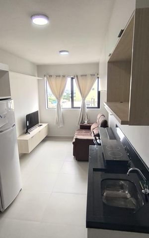 Apartamento para alugar com 42m², 1 quarto e 1 vaga