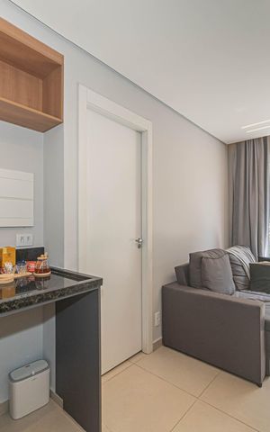 Apartamento à venda com 27m², 1 quarto e sem vaga Apartamento à venda com 27m², 1 quarto e sem vagaSala - Cozinha Integrada