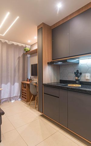 Apartamento à venda com 27m², 1 quarto e sem vaga Apartamento à venda com 27m², 1 quarto e sem vagaSala - Cozinha Integrada