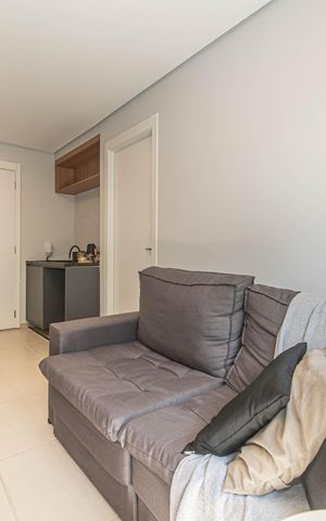 Apartamento à venda com 27m², 1 quarto e sem vaga Apartamento à venda com 27m², 1 quarto e sem vagaSala - Cozinha Integrada