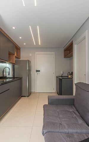 Apartamento à venda com 27m², 1 quarto e sem vaga Apartamento à venda com 27m², 1 quarto e sem vagaSala - Cozinha Integrada