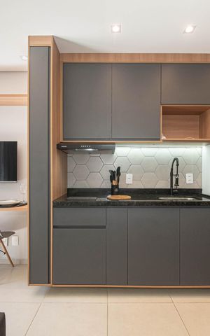 Apartamento à venda com 27m², 1 quarto e sem vaga Apartamento à venda com 27m², 1 quarto e sem vagaSala - Cozinha Integrada