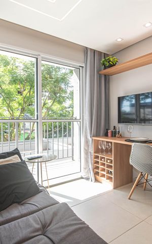 Apartamento à venda com 27m², 1 quarto e sem vaga Apartamento à venda com 27m², 1 quarto e sem vagaSala - Cozinha Integrada