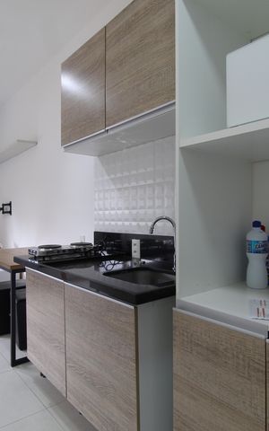 Studio à venda com 27m², 1 quarto e sem vagaCozinha