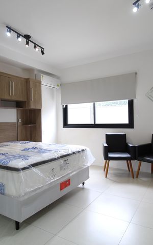 Studio à venda com 27m², 1 quarto e sem vagaSala/Quarto