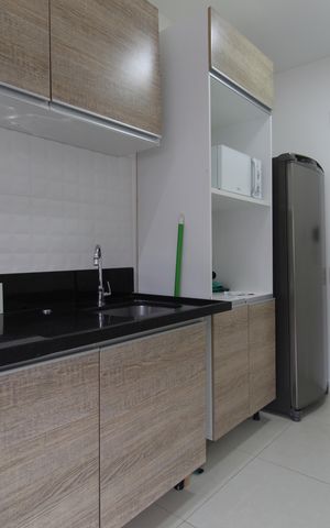 Studio à venda com 27m², 1 quarto e sem vagaCozinha