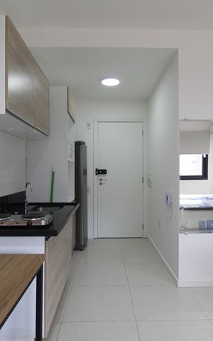 Studio à venda com 27m², 1 quarto e sem vagaCozinha